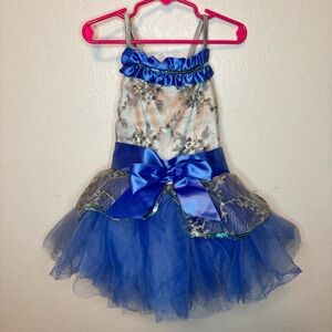 Weissman Blue Sequin Kids Dress Size SC